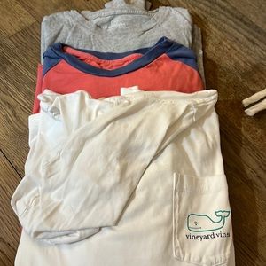 Three Vineyard vines kind sleeve t shirts